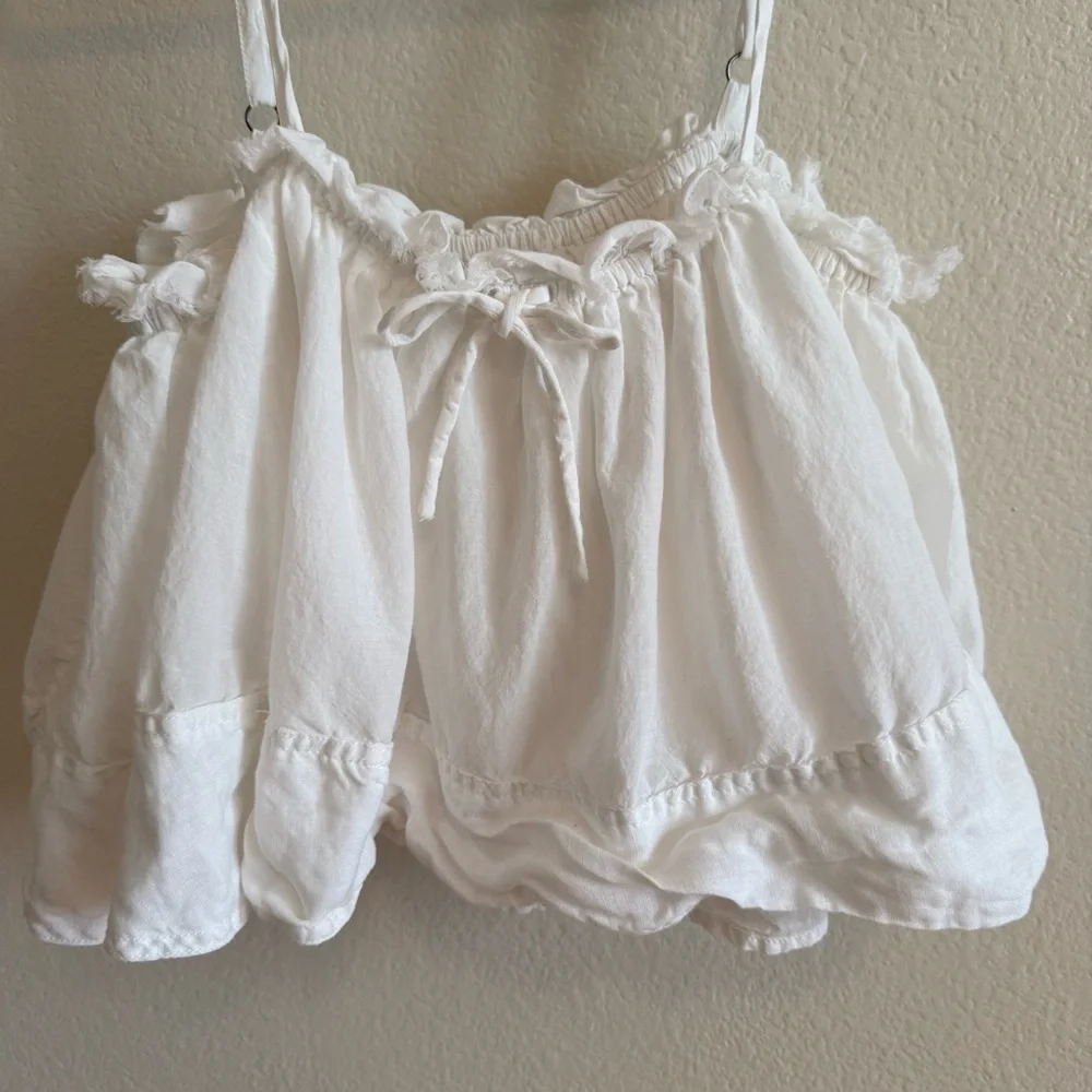 Pilcro Elegant White Ruffled Chemise - Picture 4 of 11